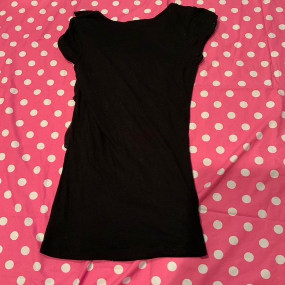 Black fitted short sleeve tee by Inc Sz S - Picture 2 of 4